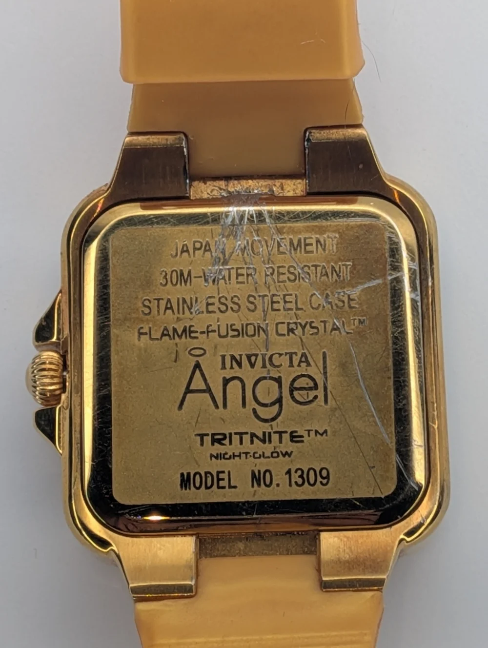 Invicta Angel Lady Women’s GoldenWatch Square Silicone Strap Model 1309